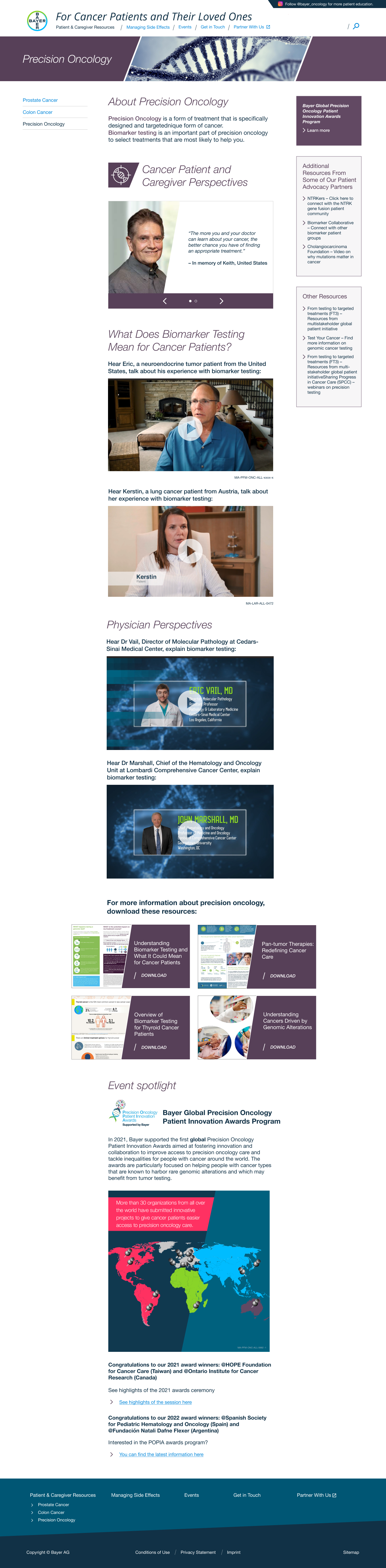Bayer Pharmaceuticals Web Portal Desktop Design 7